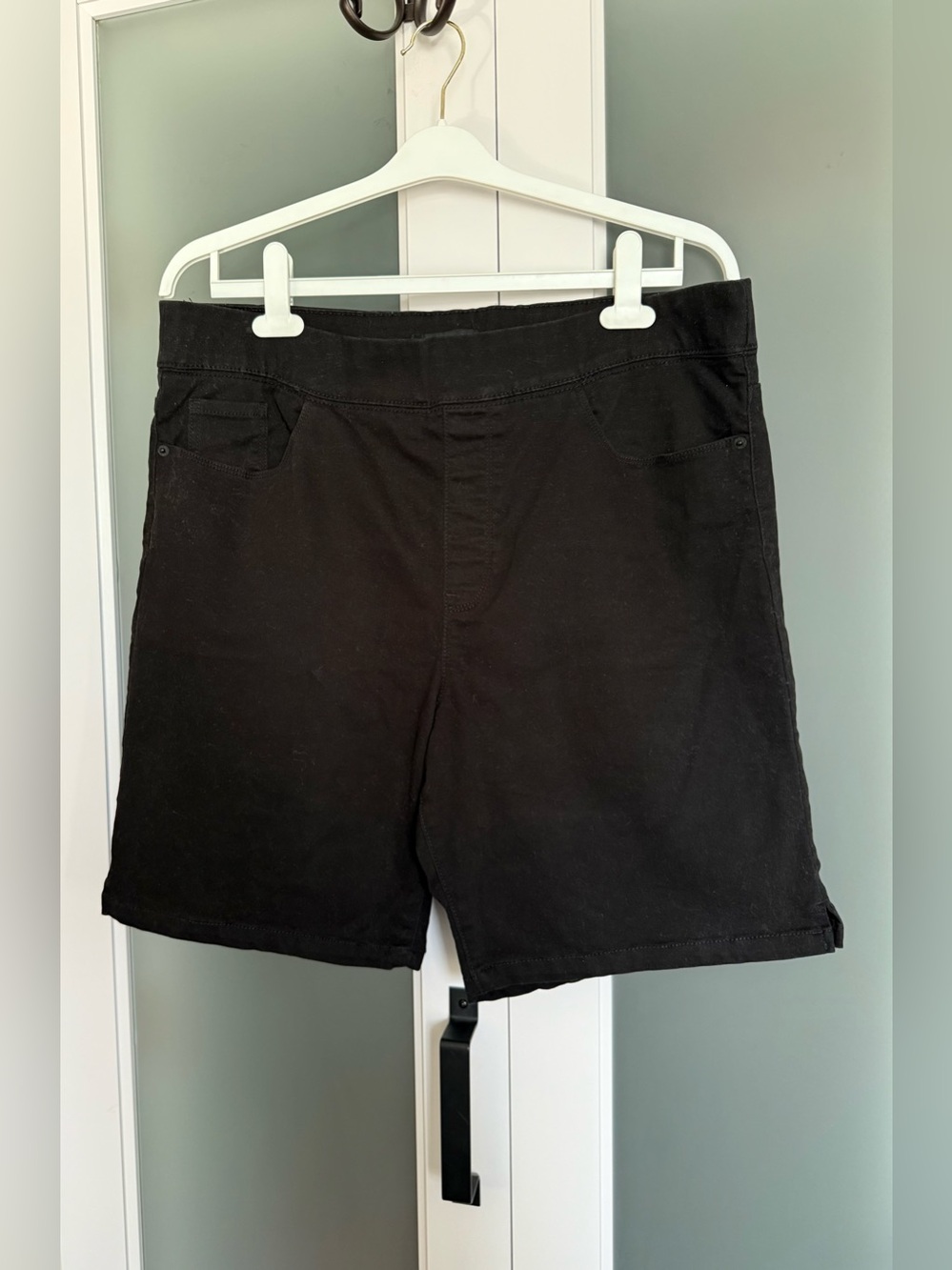 DKNY Black Stretch Jean Shorts